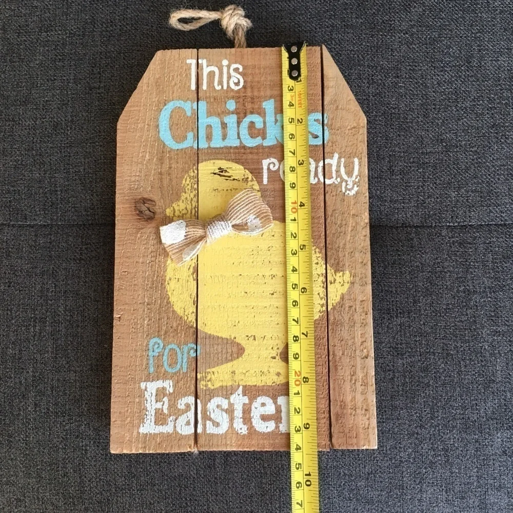 “This Chick’s Ready for Easter” Wooden Hanging Sign